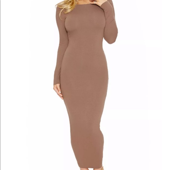 naked wardrobe Dresses & Skirts - Mocha NW Timeless Dress